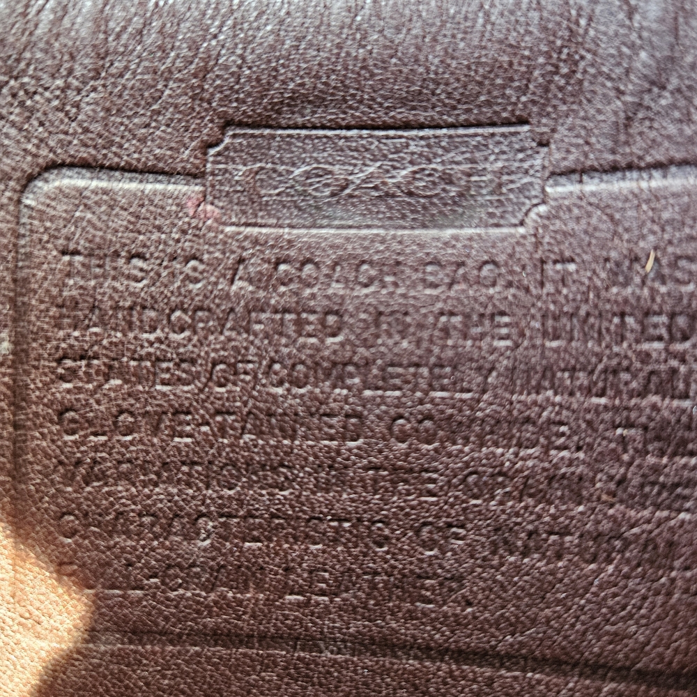 Coach Black Leather Tag